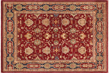 handmade Traditional Kafkaz Chobi Ziegler Red Blue Hand Knotted RECTANGLE 100% WOOL area rug 8 x 10